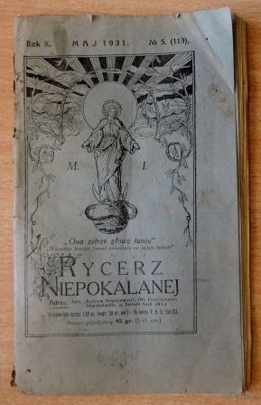 Журнал "Rycerz Niepokalanej." 1931г. Польша.