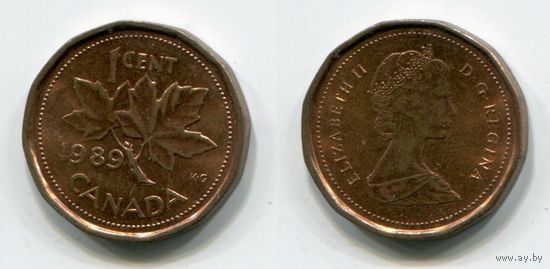 Канада. 1 цент (1989, aUNC)