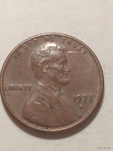 1 цент США 1977д
