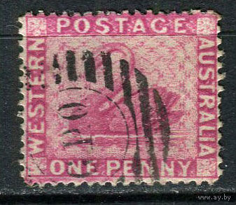 Западная Австралия (штат) - 1885/1888 - Лебедь 1Р - [Mi.31] - 1 марка. Гашеная.  (LOT EY11)-T10P36