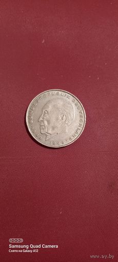 2 марки 1970, Германия,  Конрад Адэнауэр, (D).