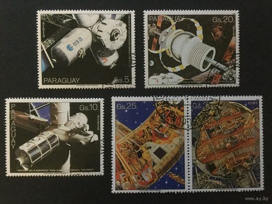 Космические путешествия. Парагвай,1988, серия 5 марок