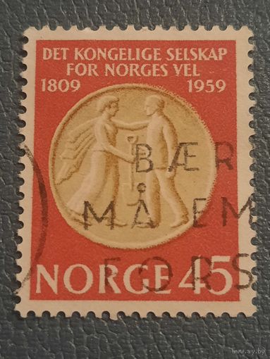 Норвегия 1959. 150 летие королевского Норвежского сельхозобщества. Марка из серии