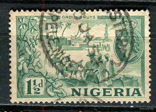 Британские колонии - Нигерия - 1953/1957 - Местные виды 1 1/2P - [Mi.73] - 1 марка. Гашеная.  (Лот 67Dj)