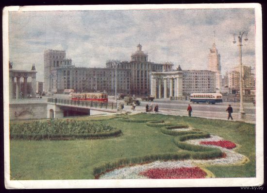 1960 год Москва Вид на набережную Трамвай