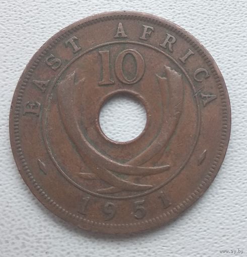 Британская Восточная Африка 10 центов, 1951  6-6-15