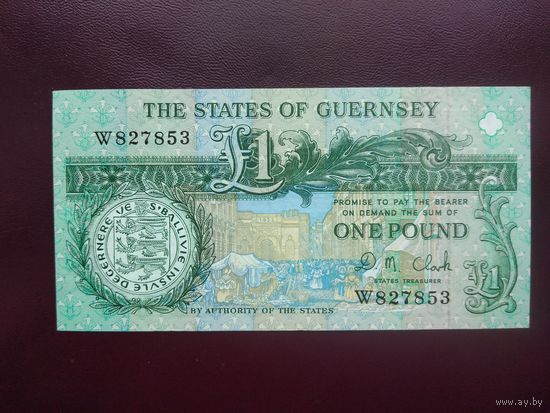 Гернси 1 фунт 1991 UNC