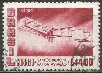 Бразилия. 50 лет полёта самолёта "14bis". 1956г. Mi#904.