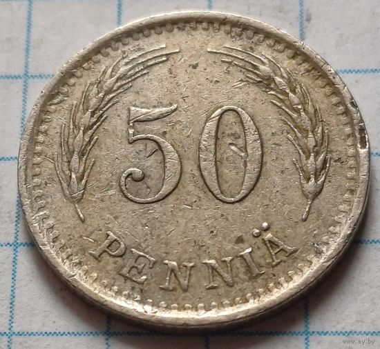 Финляндия 50 пенни, 1937     ( 2-1-8 )