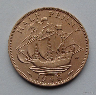 Великобритания пол пенни. 1948
