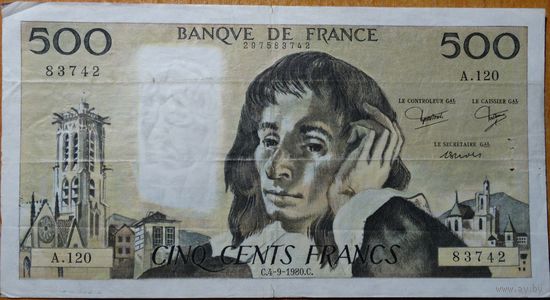 500 франков 1980 г., P156e