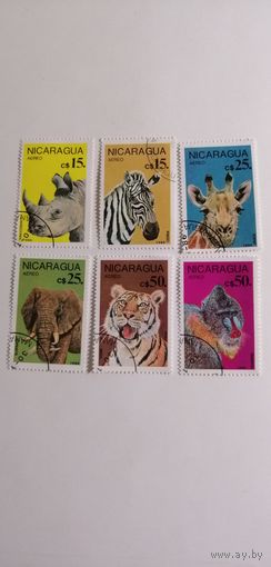 Никарагуа 1986. Охраняемые животные. Полная серия