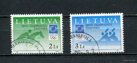 Литва - 2004 - Летние Олимпийские игры - [Mi. 855-856] - полная серия - 2 марки. Гашеные.  (Лот 120CO)