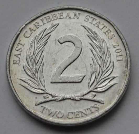 Восточные Карибы, 2 цента 2011 г.