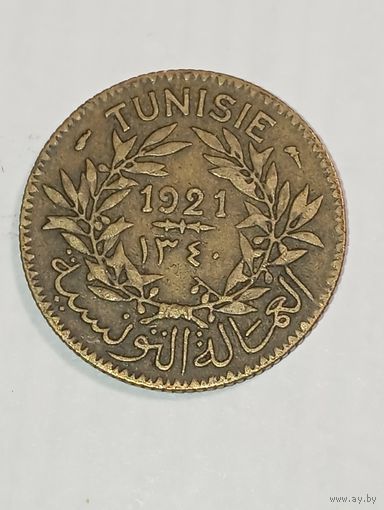 Тунис 1 франк 1921 года .
