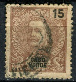 Португальские колонии - Кабо-Верде - 1898/1901 - Король Карлуш I 15R - [Mi.40] - 1 марка. Гашеная.  (Лот 98AN)