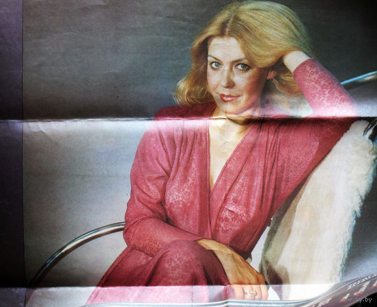 Плакат-календарь "Актёры Советского кино" Лилита Озолиня 1988 год