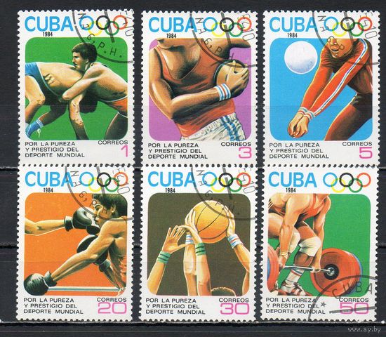 Виды спорта Куба 1984 год серия из 6 марок