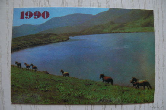 Календарик, 1990, Природа (изд. Баку).