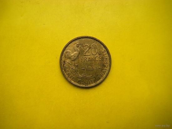 Франция 20 франков 1953г.