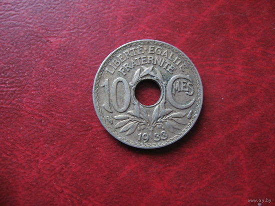 10 сантимов 1933 год Франция