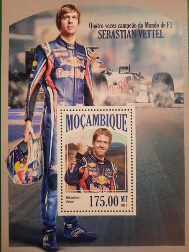 Мозамбик 2013. Формула-1. Sebastian Vettel. Блок