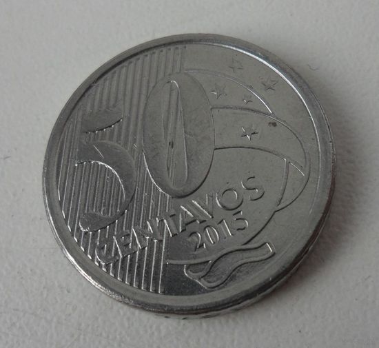 50 сентаво Бразилия 2015 г.в. UNC. KM651a