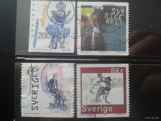 Швеция 1999 Применение велосипеда Полная серия  Михель-4,0 евро гаш