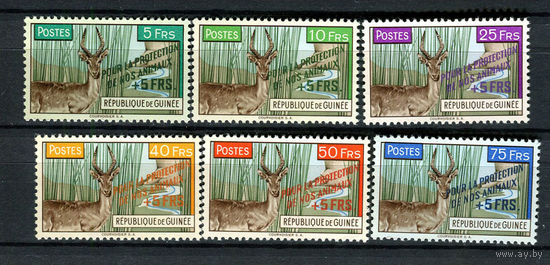 Гвинея - 1961 - Фауна с надпечаткой - [Mi. 86-91] - полная серия - 6 марок. MNH.