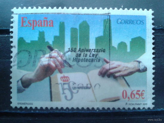 Испания 2011 150 лет Акта об ипотеке Михель-1,3 евро гаш