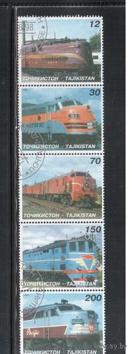 Таджикистан-1998,   гаш., Железная дорога (полная серия)