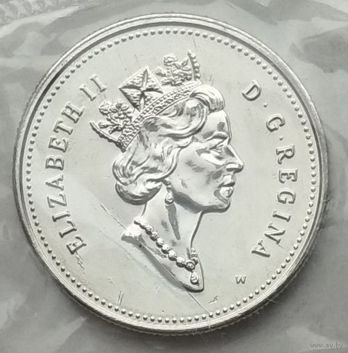 Канада 50 центов 2000 г. Отметка монетного двора "W" - Виннипег. В запайке из набора