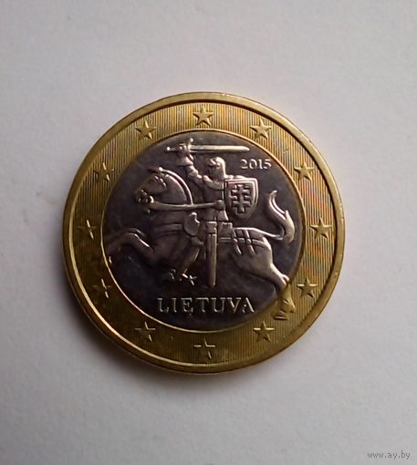 Литва 1 евро 2015 г