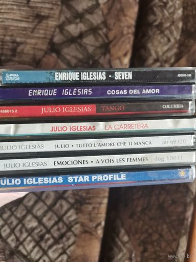 7 pcs audio CDs Albums ENRIQUE  JULIO IGLESIAS 8р за диск