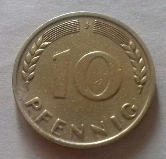 10 пфеннигов, Германия 1950 J