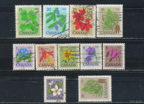 GB Доминион Канада 1977-9 Флора Стандарт  #651-5,663-5,719,745