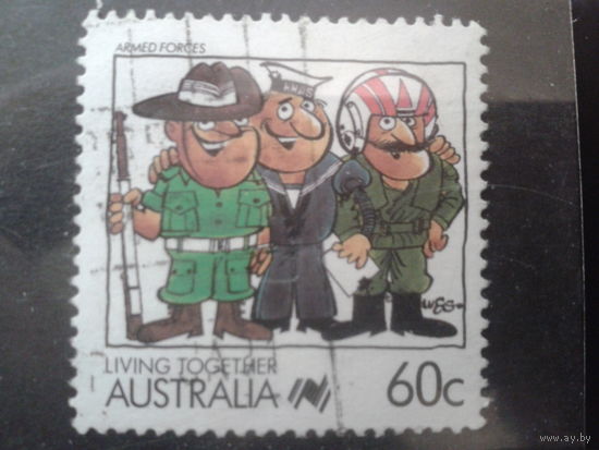 Австралия 1988 Армия, авиация, флот, комикс 60 центов