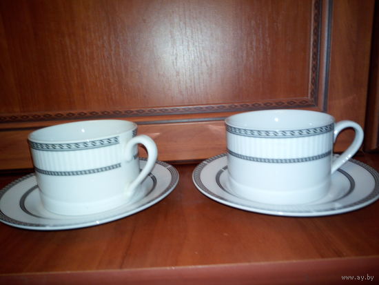 Чайные чашки с блюдцами 250мл
