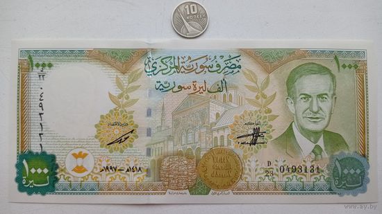 Werty71 Сирия 1000 фунтов Асад 1997 UNC банкнота