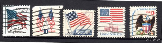 США. Ми-838,1126,1194,1196,2314. Флаг и герб США.