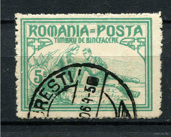 Королевство Румыния - 1906 - Благотворительность 5B - [Mi.170C] - 1 марка. Гашеная.  (Лот 110AA)