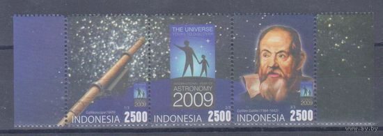 [435] Индонезия 2009. Наука.Астрономия.Галлилей. СЕРИЯ-СЦЕПКА MNH