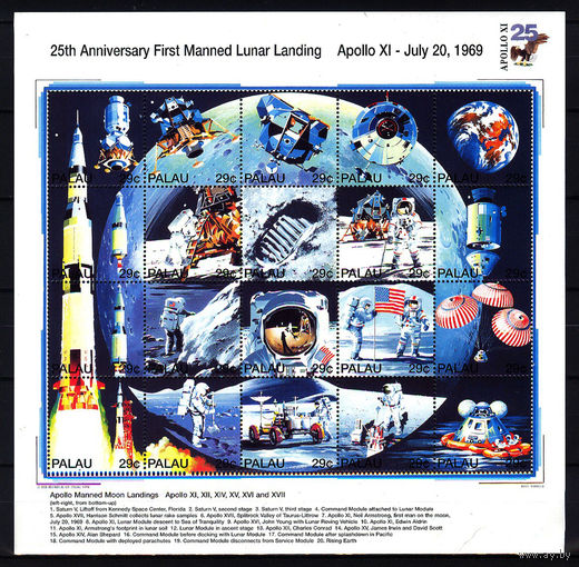 1994 Палау. 25 лет полёту человека на Луну