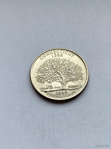 25 центов 1999 г. Коннектикут, США