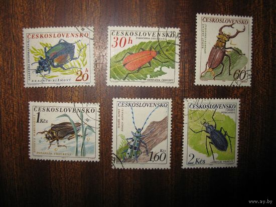 ЧССР Чехословакия 1962 фауна жуки гаш сер (С)