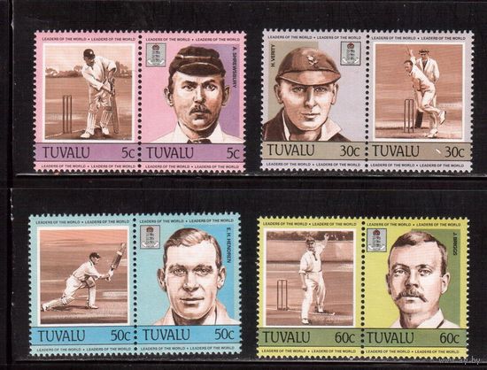 Тувалу-1984,(Мих.256-263)  ** , Спорт, Крикет (полная серия)