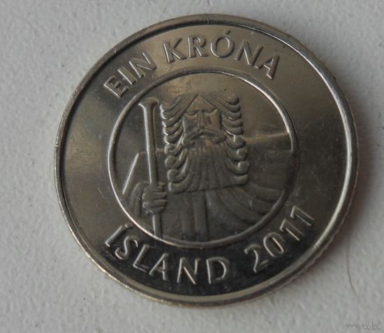 1 крона Исландия 2011 г.в.