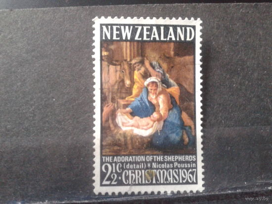 Новая Зеландия 1967 Рождество, живопись