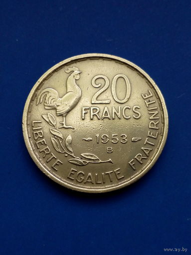 Франция 20 франков 1953 год