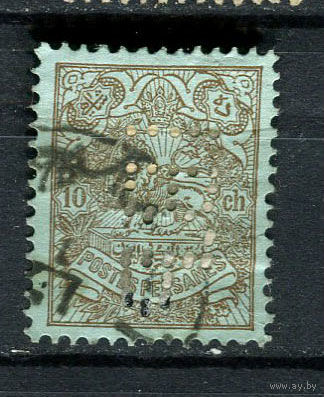 Персия (Иран) - 1907/1909 - Герб 10CH  - [Mi.238] - 1 марка. Гашеная.  (LOT U51)